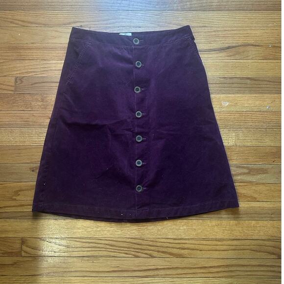 St. John’s Bay Burgundy Corduroy Midi Skirt – Classic Fall Style - Picture 1 of 5